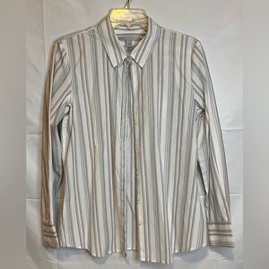 OLD NAVY, Striped Long Sleeve, button down, Office Attire Shirt, Size Large
